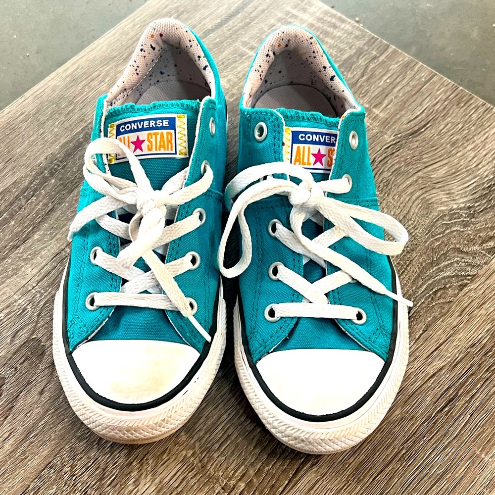 Converse Teal and White Kids Sneakers